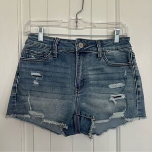 Distressed Denim Shorts
